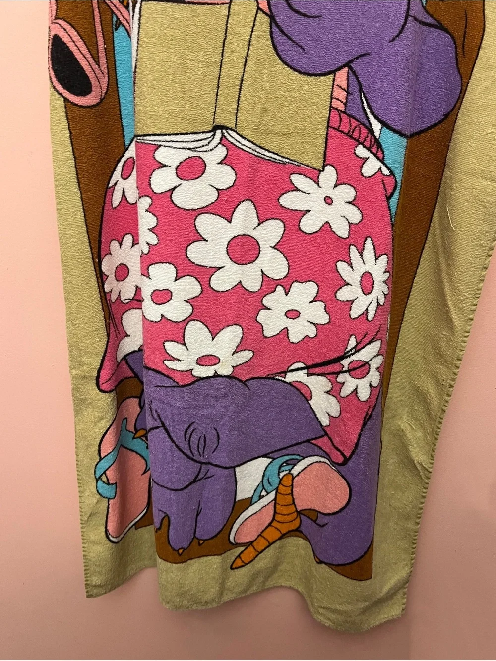 Vintage Walt Disney World Epcot Center 1982 Figment Beach Towel